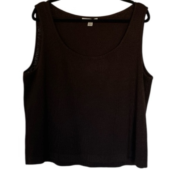 Vintage St John Brown Santana Knit Full Zip Jacket Women's Size 16 With TankTop - Picture 4 of 5